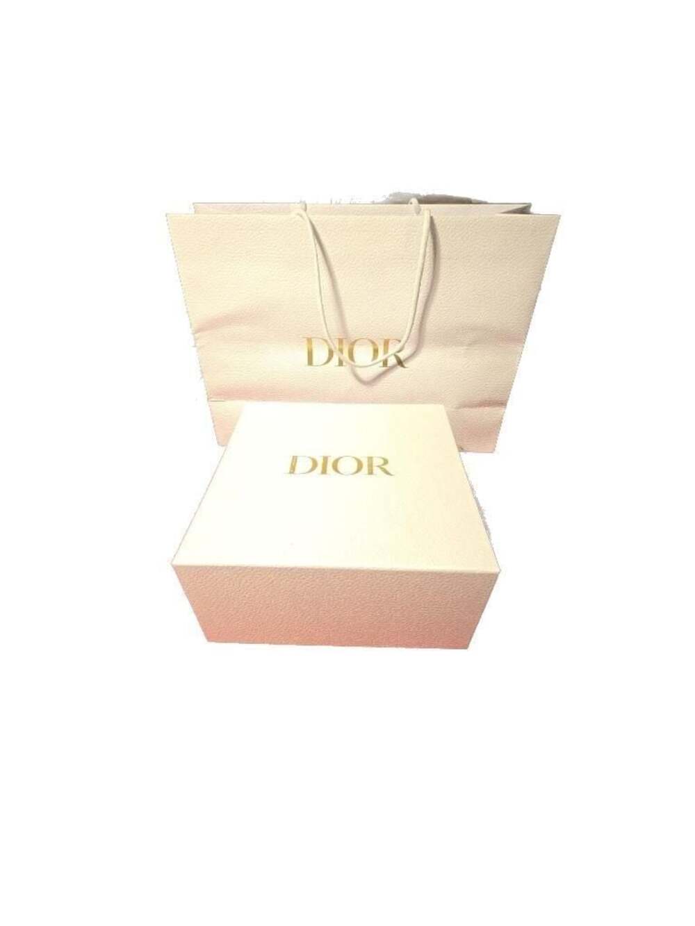 Authentic Dior White Gift Box and Shopping Bag Set.Empty set.